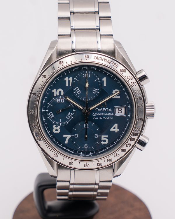 Omega Speedmaster Date 39MM Blue Dial Steel Bracelet (3513.82)