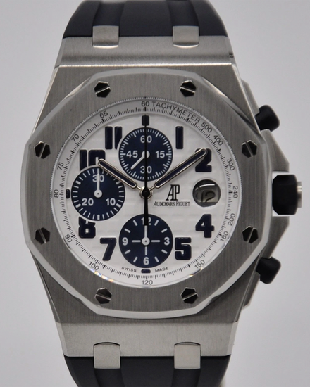 Audemars Piguet Royal Oak Offshore Chronograph "Navy" 42MM White Dial Rubber Strap (26170ST.OO.D305CR.01)