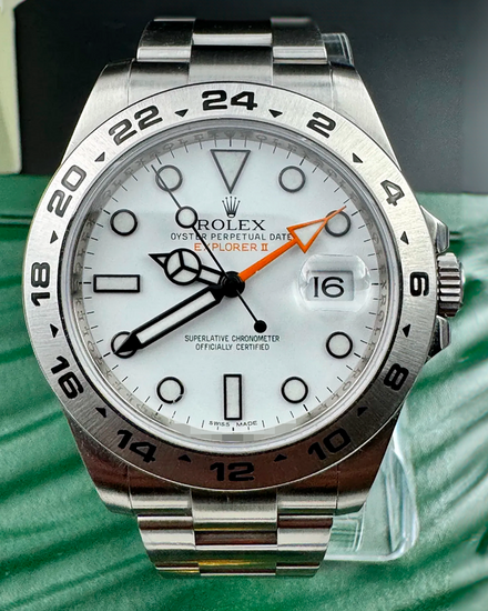 2012 Rolex Explorer II "Polar" 42MM White Dial Steel Bracelet (216570)