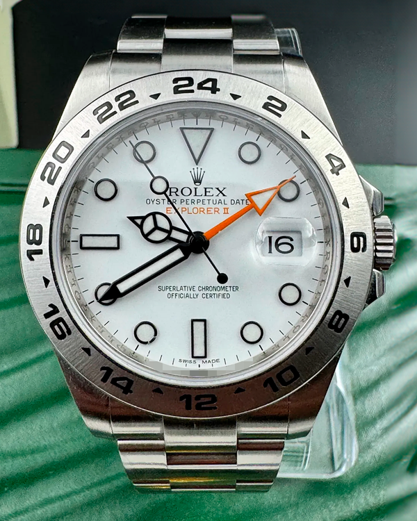 2012 Rolex Explorer II "Polar" 42MM White Dial Steel Bracelet (216570)
