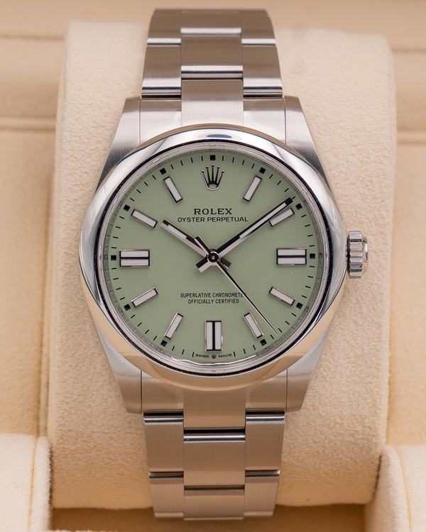Rolex Oyster Perpetual 41MM Pistachio Dial Oyster Bracelet (134300)