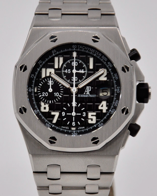 Audemars Piguet Royal Oak Offshore 42MM Black Dial Steel Bracelet (25721ST.OO.1000ST.08.A)