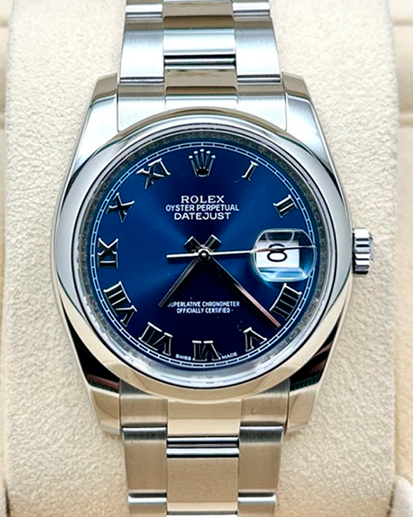 Rolex Datejust 36MM Blue Dial Oyster Bracelet (116200)