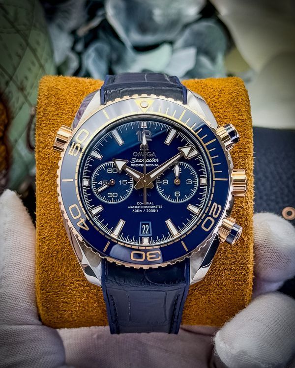 2024 Omega Seamaster Planet Ocean 600M Chronograph 45.5MM Blue Dial Leather Strap (215.23.46.51.03.001)