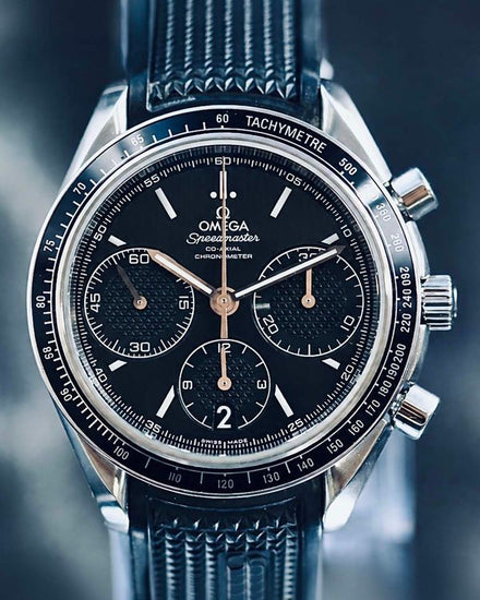 No Reserve - 2020 Omega Speedmaster Racing 40MM Black Dial Rubber Strap (326.30.40.50.01.001)