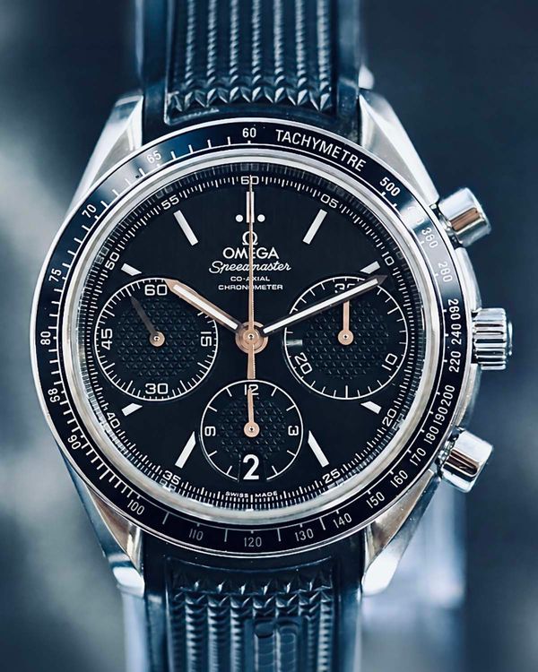 No Reserve - 2020 Omega Speedmaster Racing 40MM Black Dial Rubber Strap (326.30.40.50.01.001)