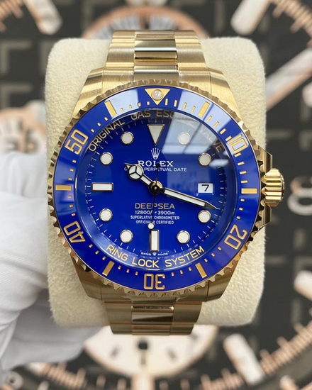 Rolex Sea-Dweller Deepsea "Bluesy" 44MM Blue Dial Yellow Gold Oyster Bracelet (136668LB)