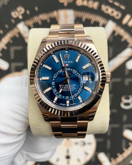 Rolex Sky-Dweller 42MM Blue Dial Rose Gold Oyster Bracelet (336935)