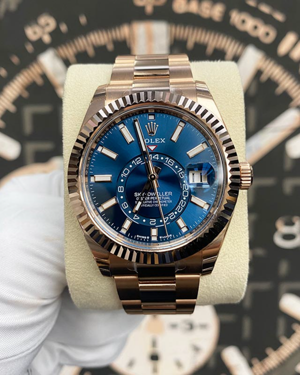 Rolex Sky-Dweller 42MM Blue Dial Rose Gold Oyster Bracelet (336935)