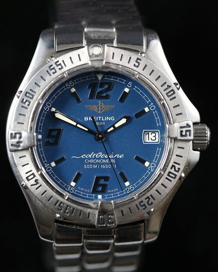 Breitling Colt Oceane 33MM Quartz Blue Dial Steel Bracelet (A57350)
