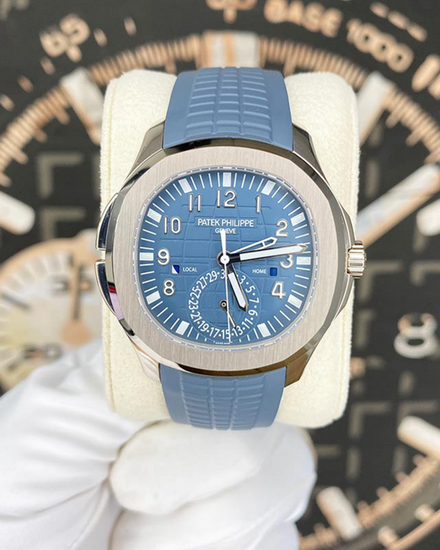 Patek Philippe Aquanaut 41MM Blue Dial Rubber Strap (5164G-001)