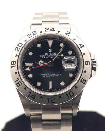 2000 Rolex Explorer II 40MM Black Dial Oyster Bracelet (16570)