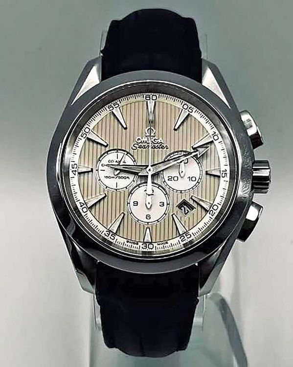 Omega Seamaster Aqua Terra 150M Chronograph 44MM Beige Dial Leather Strap (231.13.44.50.09.001)
