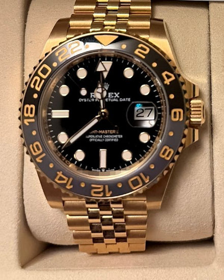2025 Rolex GMT-Master II "Zombie" 40MM Black Dial Yellow Gold Jubilee Bracelet (126718GRNR)