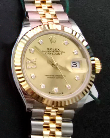 2026 Rolex Lady-Datejust 28MM Champagne Dial Two-Tone Jubilee Bracelet (279173)