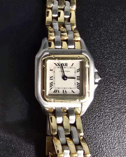 2002 Cartier Panthère De Cartier 22MM  Quartz Silver Dial Two-Tone Bracelet (W25029B8)