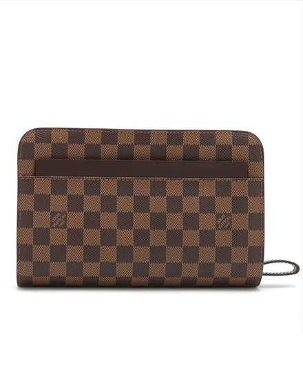 2005 Louis Vuitton Damier Ebene Pochette Saint Louis Clutch Coated Canvas Gold-Tone Hardware (N51993)