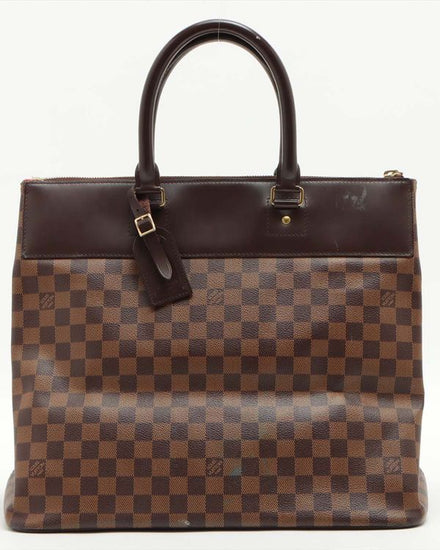 2005 Louis Vuitton Greenwich PM Boston Bag Damier Large Canvas Gold-Tone Hardware Leather Strap (N41165)