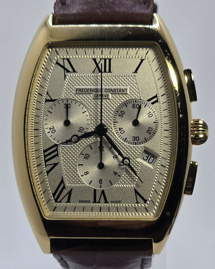 No Reserve - Frederique Constant Geneve 36MM Quartz Silver Dial Leather Strap (FC292X4T5/6)