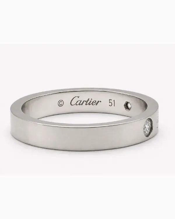 Cartier Accessories Wedding Band Ring Diamonds/Platinum Size 51 (Ring)