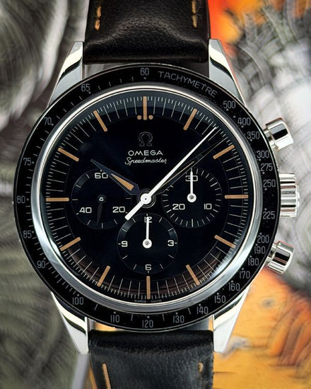 2015 Omega Speedmaster "First Omega in Space" 39.7MM Blue Dial Leather Strap (310.32.40.50.06.001)