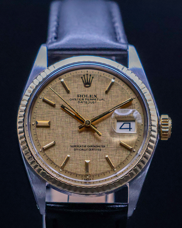 Rolex Datejust 36MM Champagne Dial Aftermarket Leather Strap (1601)