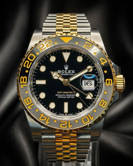 2025 Rolex GMT-Master II "Bumblebee" 40MM Black Dial Two-Tone Jubilee Bracelet (126713GRNR)