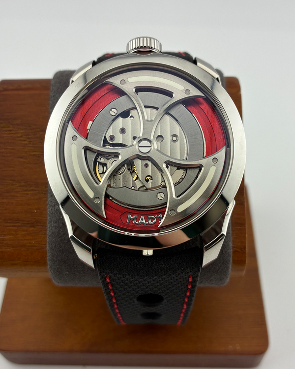 No Reserve - 2022 MB&F MAD Edition 1 Edition Red 42MM Skeleton Dial Leather Strap (M.A.D. 1)