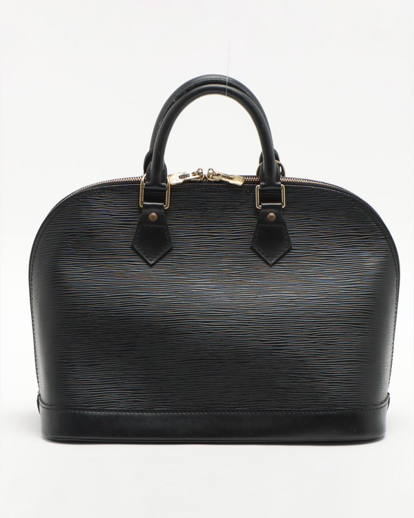 Louis Vuitton EPI 67 Alma PM Black Leather Bag Gold-Tone Hardware (M52142)