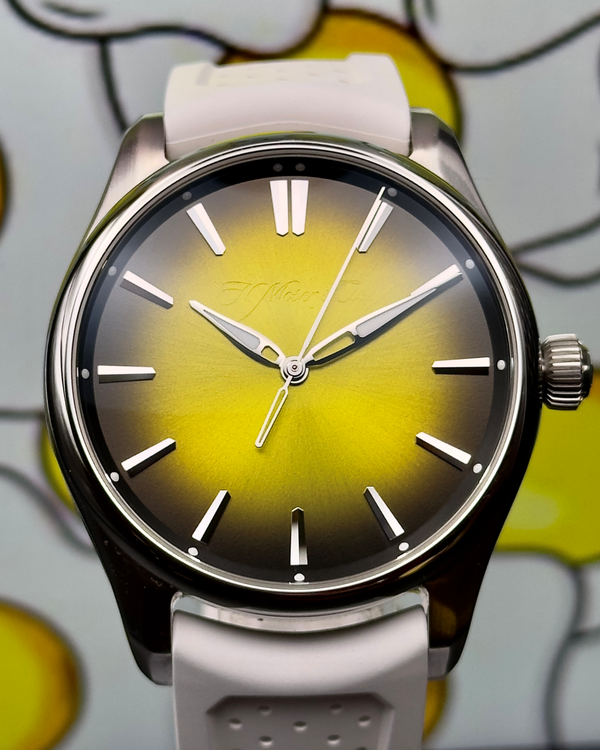 2026 H. Moser & Cie Pioneer Centre Seconds "Sunny-Side Up" 40MM Yellow Dial Rubber Strap (3201-1200)