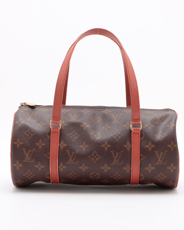 Louis Vuitton Monogram Papillon Handbag Coated Canvas Gold-Tone Hardware Leather Strap (M51365)