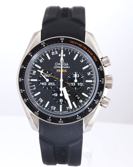 No Reserve - 2023 Omega Speedmaster Anniversary Series "Solar Impulse" 44.25MM Carbon Fiber Dial Rubber Strap (321.92.44.52.01.001)
