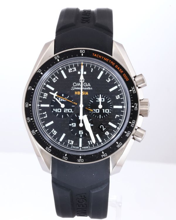 No Reserve - 2023 Omega Speedmaster Anniversary Series "Solar Impulse" 44.25MM Carbon Fiber Dial Rubber Strap (321.92.44.52.01.001)