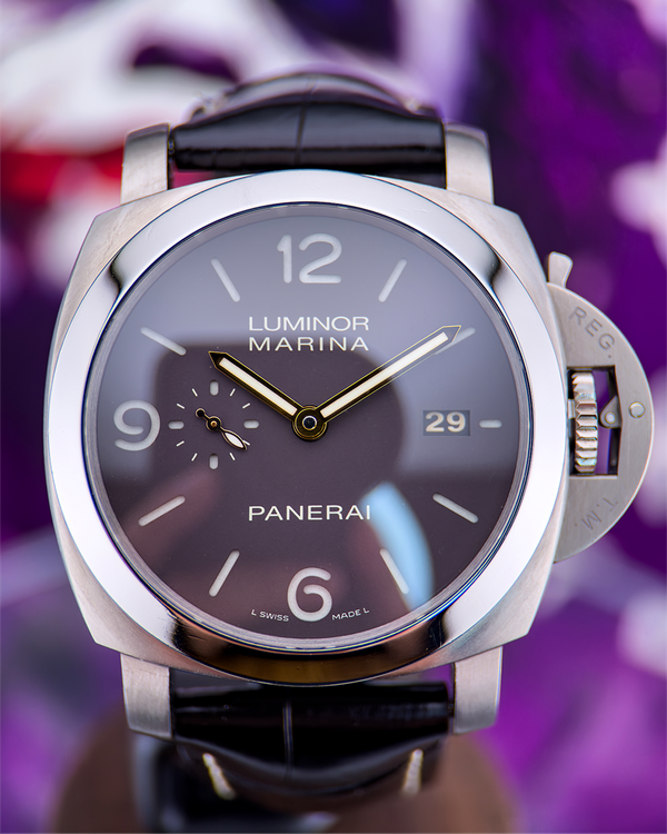 Panerai Luminor 44MM Brown Dial Leather Strap (PAM00351)