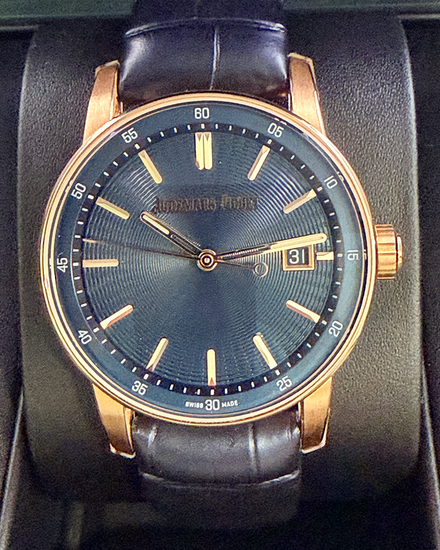 2026 Audemars Piguet Code 11.59 38MM Blue Dial Leather Strap (77410OR.OO.A342CR.01)