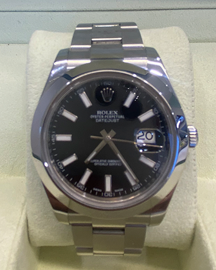 2015 Rolex Datejust II 41MM Black Dial Oyster Bracelet (116300)