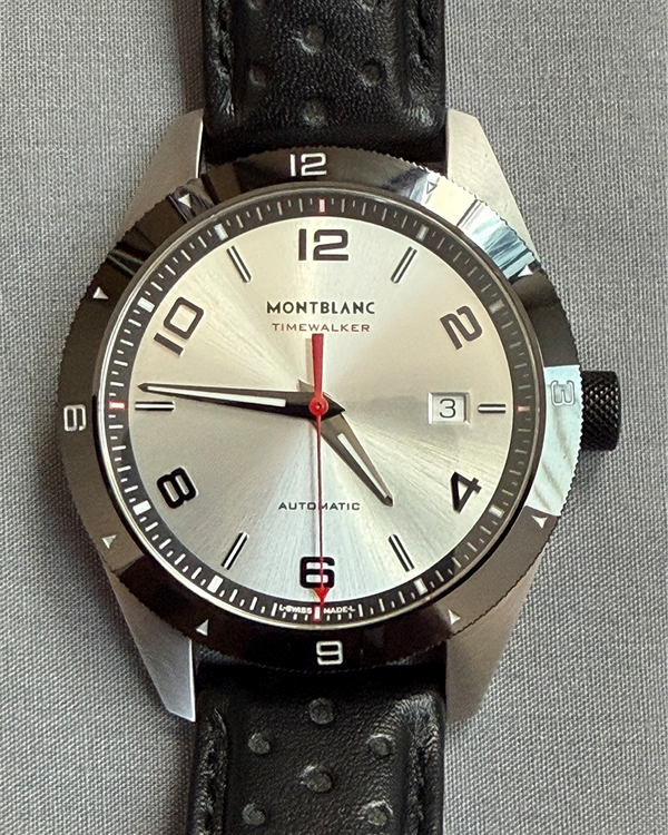 2024 Montblanc Timewalker 45MM Silver Dial Leather Strap (MB116058)
