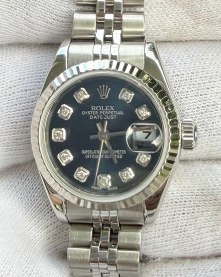(P Serial) Rolex Lady-Datejust 26MM Blue Dial Jubilee Bracelet (79174)