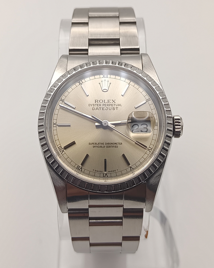 Rolex Datejust 36MM Silver Dial Oyster Bracelet (16220)