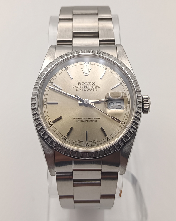 Rolex Datejust 36MM Silver Dial Oyster Bracelet (16220)