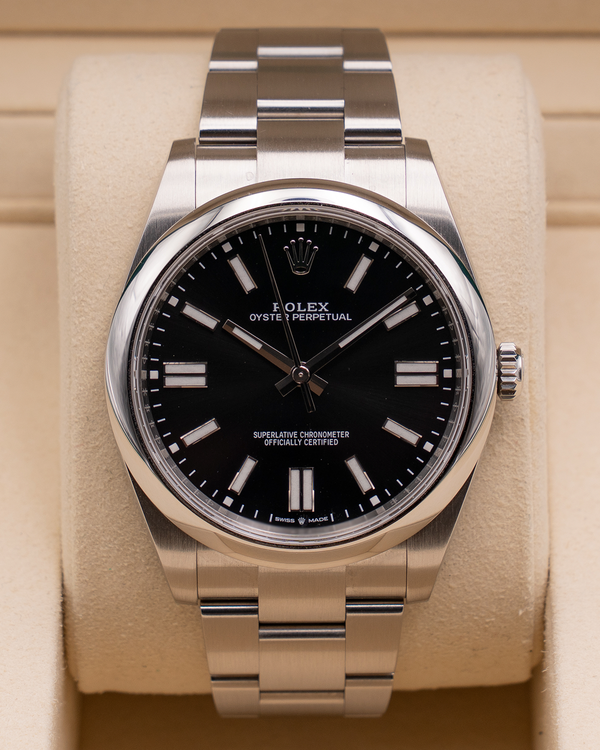 2025 Rolex Oyster Perpetual 41MM Black Dial Oyster Bracelet (124300)