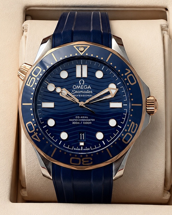2024 Omega Seamaster Diver 300M 42MM Blue Dial Rubber Strap (210.22.42.20.03.002)