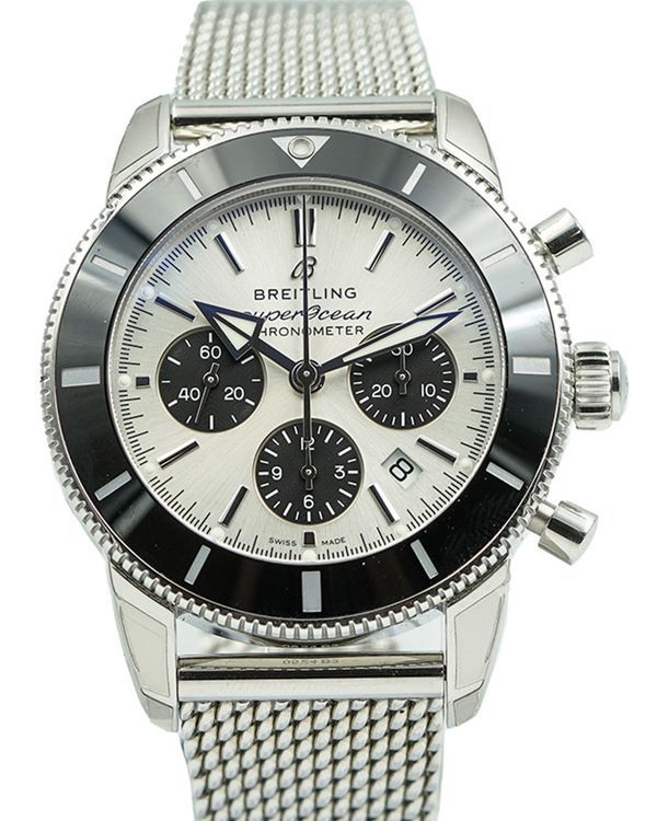 Breitling Superocean Heritage B01 Chronograph 44MM Silver Dial Steel Bracelet (AB0162121G1S1)