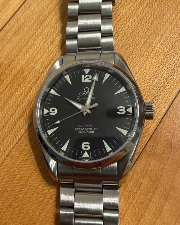 2004 Omega Seamaster Railmaster 39.2MM Black Dial Steel Bracelet (2503.52.00)