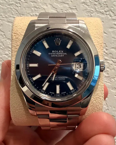 2017 Rolex Datejust II 41MM Blue Dial Oyster Bracelet (116300)