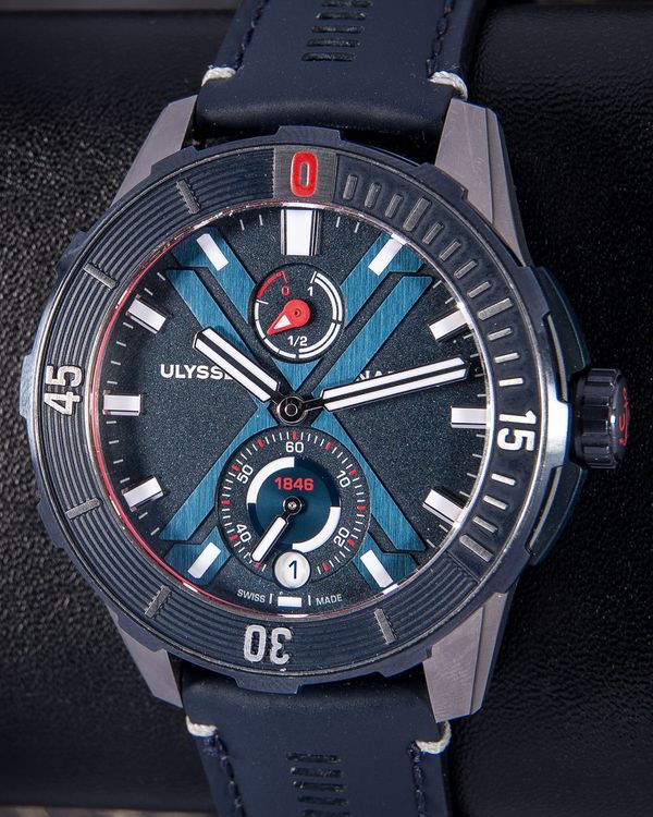 2021 Ulysse Nardin Diver Marine Nemo Point L. E. 44MM Blue Dial Leather Strap (1183-170LE/93-NEMO)