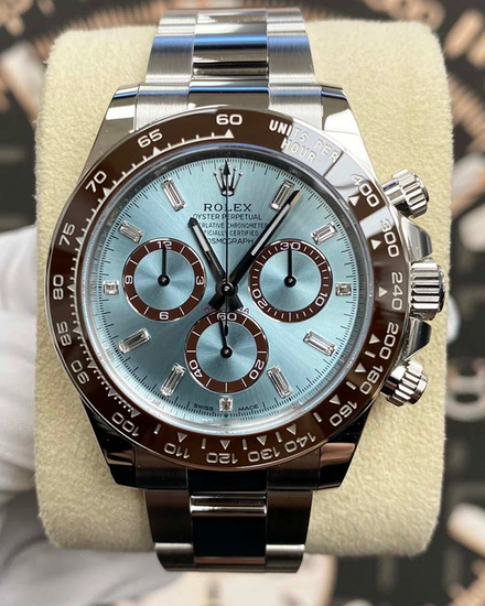 Rolex Cosmograph Daytona 40MM Ice Blue Dial Platinum Oyster Bracelet (126506)