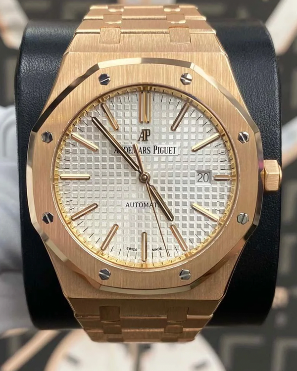 Audemars Piguet Royal Oak 41MM Silver Dial Rose Gold Bracelet (15400OR.OO.1220OR.02)