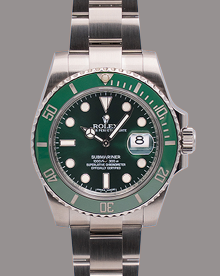 2017 Rolex Submariner Date “Hulk” 40MM Green Dial Oyster Bracelet (116610LV)