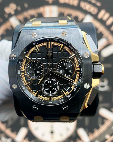 Audemars Piguet Royal Oak Offshore Chronograph 43MM Black Dial Leather Strap (26420CE.OO.A127CR.01)